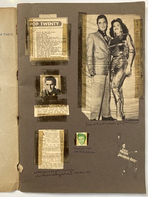 Lot 394 - ELVIS PRESLEY SCRAPBOOKS AND CUTTINGS.