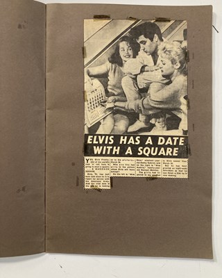 Lot 394 - ELVIS PRESLEY SCRAPBOOKS AND CUTTINGS.