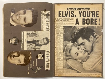 Lot 394 - ELVIS PRESLEY SCRAPBOOKS AND CUTTINGS.
