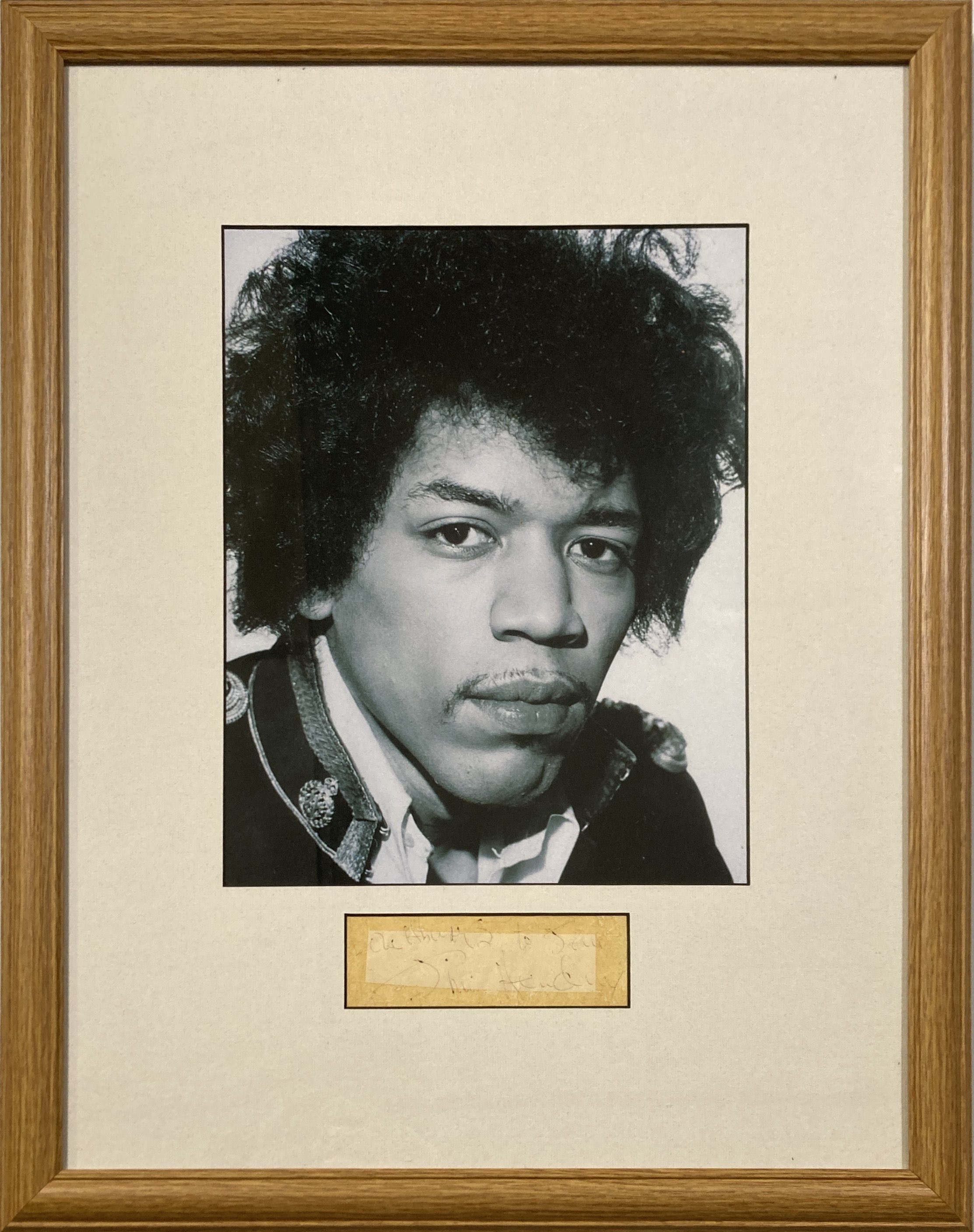 Lot 416 - Jimi Hendrix - Signed Page.