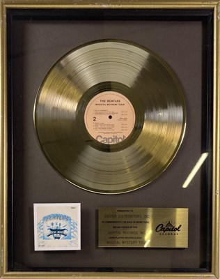 Lot 126 - THE BEATLES - IN HOUSE PRESENTATION AWARD FOR MAGICAL MYSTERY TOUR.