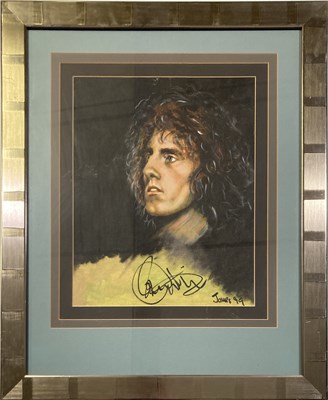 Lot 464 - THE WHO - AN ORIGINAL PAINTING SIGNED BY ROGER DALTREY.