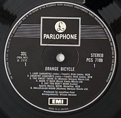 Lot 78 - ORANGE BICYCLE - ORANGE BICYCLE LP (ORIGINAL UK COPY - PARLOPHONE PCS 7108)