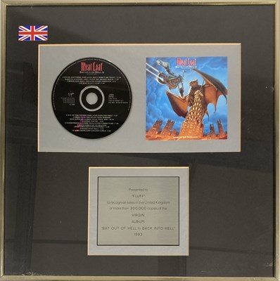 Lot 325 - MEAT LOAF - AN ORIGINAL CD PRESENTATION AWARD.