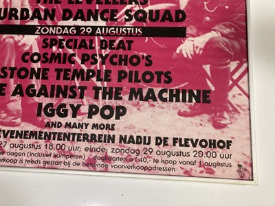Lot 216 - SMASHING PUMPKINS / BIG STAR / RAGE AGAINST THE MACHINE / IGGY POP ETC - 1993 DUTCH FESTIVAL POSTER.