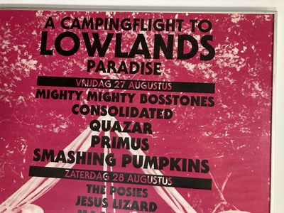 Lot 216 - SMASHING PUMPKINS / BIG STAR / RAGE AGAINST THE MACHINE / IGGY POP ETC - 1993 DUTCH FESTIVAL POSTER.
