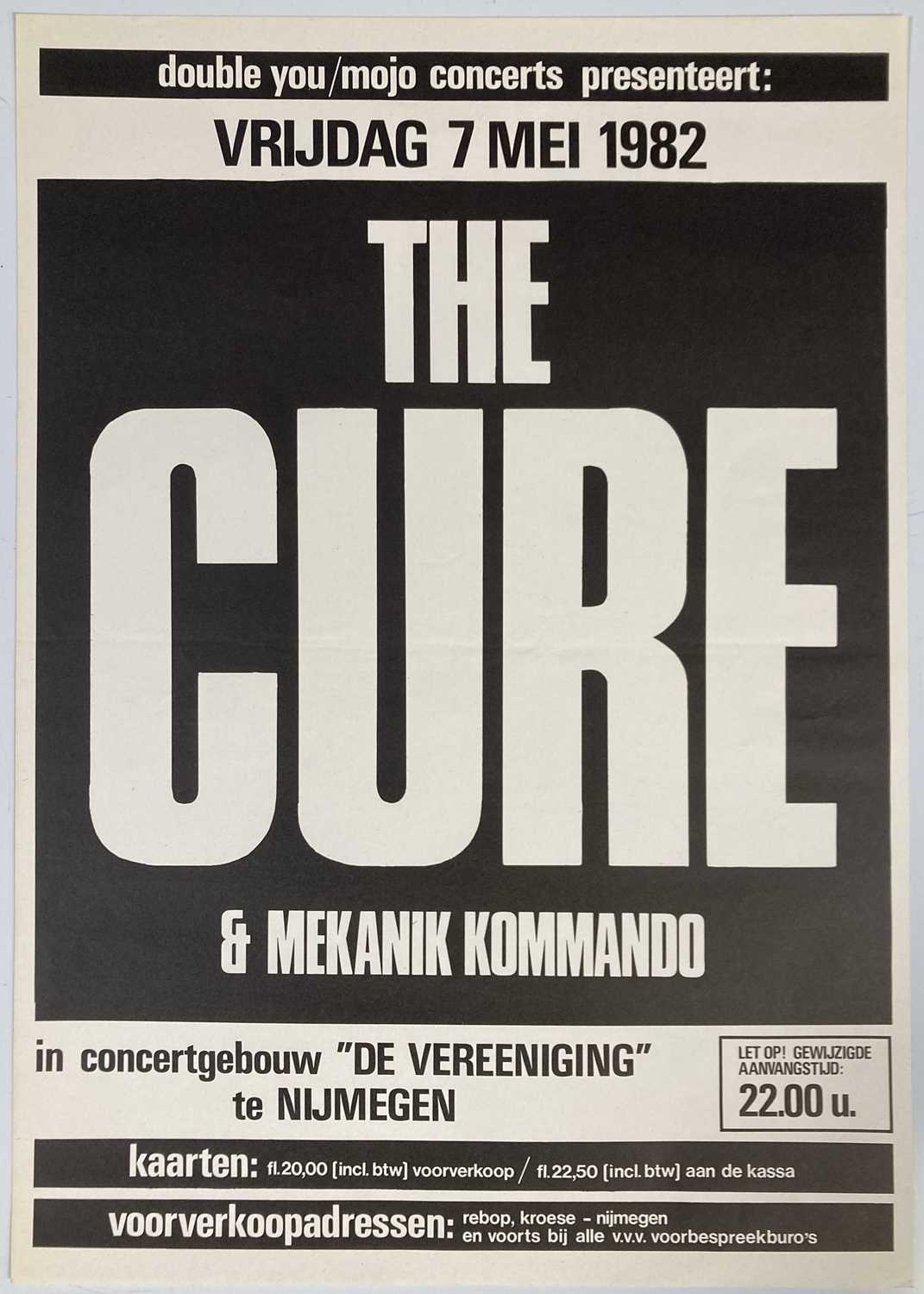 Lot 217 - THE CURE - AN ORIGINAL 1982 CONCERT POSTER.