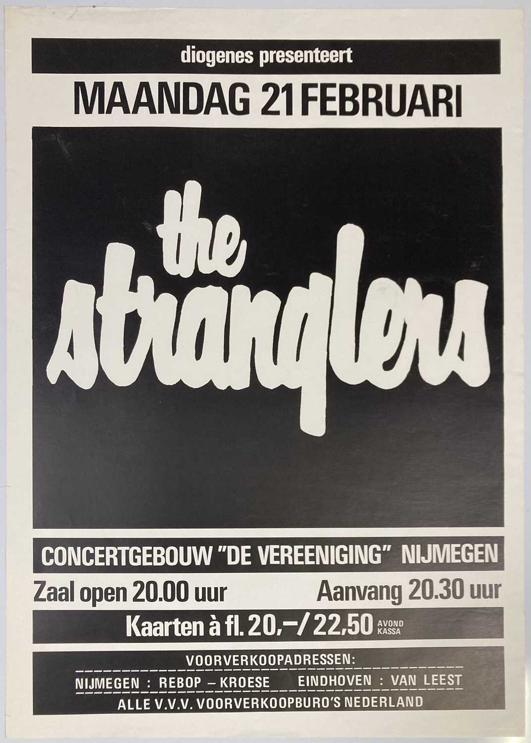 Lot 222 - THE STRANGLERS - 1983 CONCERT POSTER.