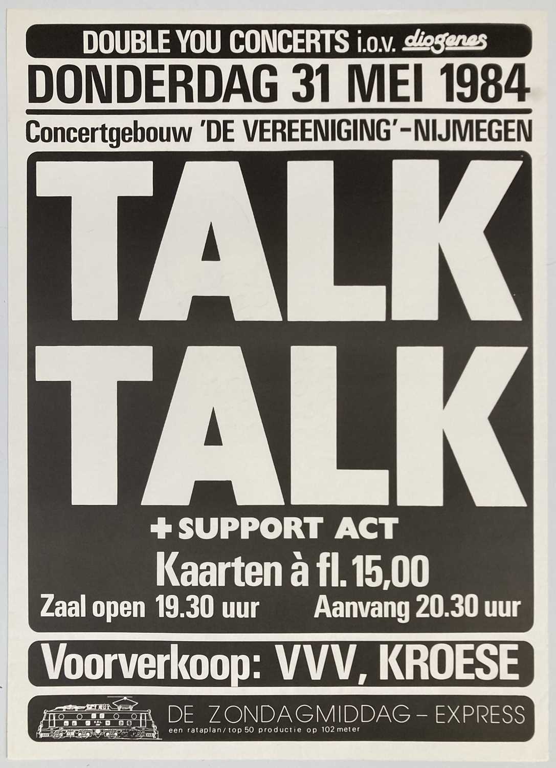 Lot 223 - TALK TALK - 1984 CONCERT POSTER.