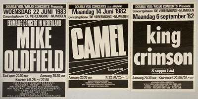 Lot 224 - PROG / ROCK CONCERT POSTERS 1980S - KING CRIMSON / CAMEL/ MIKE OLDFIELD.