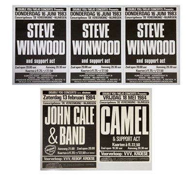 Lot 225 - 1980S CONCERT POSTERS - JOHN CALE / CAMEL / STEVE WINWOOD.