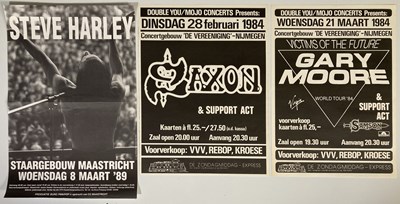 Lot 227 - 1980S CONCERT POSTERS - STEVE HARLEY / SAXON / GARY MOORE.