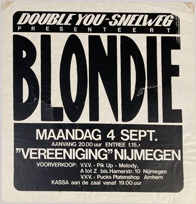 Lot 228 - BLONDIE - AN ORIGINAL 1978 CONCERT POSTER.