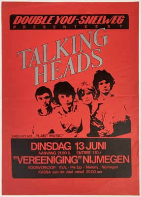 Lot 230 - THE TALKING HEADS - A 1978 CONCERT POSTER.