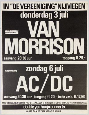 Lot 234 - AC/DC - 1980 CONCERT POSTER AND HANDBILL.