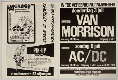 Lot 234 - AC/DC - 1980 CONCERT POSTER AND HANDBILL.