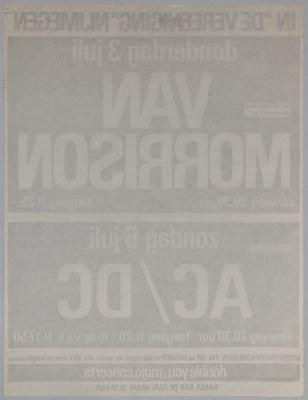 Lot 234 - AC/DC - 1980 CONCERT POSTER AND HANDBILL.
