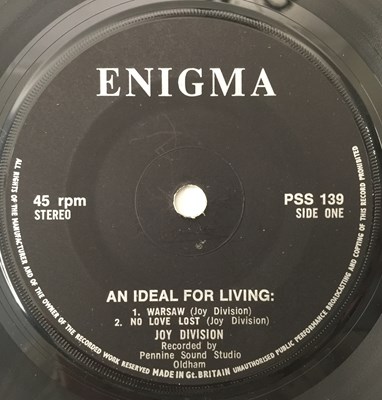 Lot 87 - JOY DIVISION - AN IDEAL FOR LIVING 7" EP (ENIGMA RECORDS 1978 UK ORIGINAL - PSS 139).