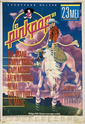 Lot 237 - PINKPOP - ORIGINAL DUTCH FESTIVAL POSTERS - 1983 / 1992.