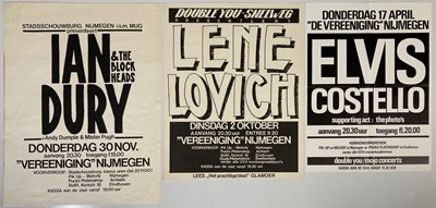 Lot 238 - 1970S/80S CONCERT POSTERS - ELVIS COSTELLO / LENE LOVICH / IAN DURY.