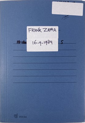 Lot 531 - CONTRACTS AND CONCERT BOOKING ARCHIVE - FRANK ZAPPA 1978 - 1991.