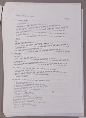 Lot 533 - CONTRACTS AND CONCERT BOOKING ARCHIVE - THE DAMNED - 1985/87.