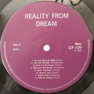 Lot 89 - REALITY FROM DREAM - REALITY FROM DREAM LP (SELF-RELEASED UK ORIGINAL CP-109)