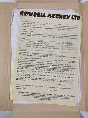 Lot 539 - CONTRACTS AND CONCERT BOOKING ARCHIVE - THE CURE , 1982-1985.