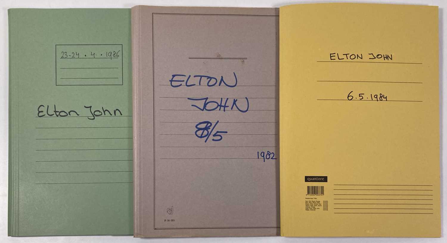 Lot 540 - CONTRACTS AND CONCERT BOOKING ARCHIVE - ELTON JOHN, 1983/1984.