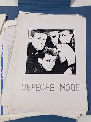 Lot 545 - CONTRACTS AND CONCERT BOOKING ARCHIVE - DEPECHE MODE INC ANDY FLETCHER SIGNED ,  1982-1986.