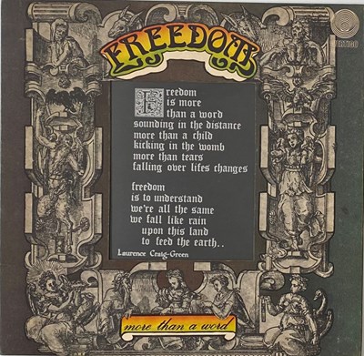 Lot 974 - FREEDOM - FREEDOM IS MORE THAN A WORD LP (UK PSYCH/ PROG - VERTIGO SWIRL 6360 072)