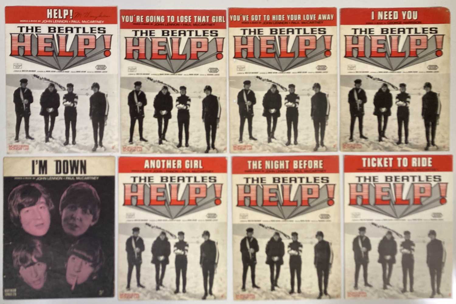 Lot 96 - THE BEATLES - SHEET MUSIC FROM HELP! / WITH