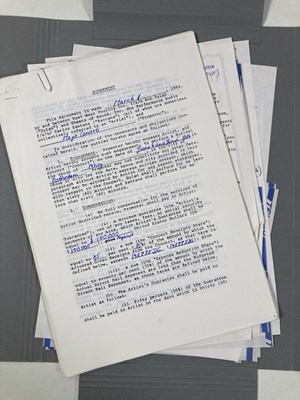 Lot 549 - CONTRACTS AND CONCERT BOOKING ARCHIVE - BOB DYLAN, 1984-1991.
