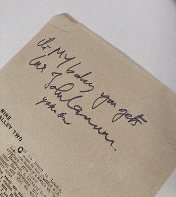 Lot 148 - THE BEATLES - AN INTERVIEW PROOF ANNOTATED AND SIGNED BY JOHN LENNON.