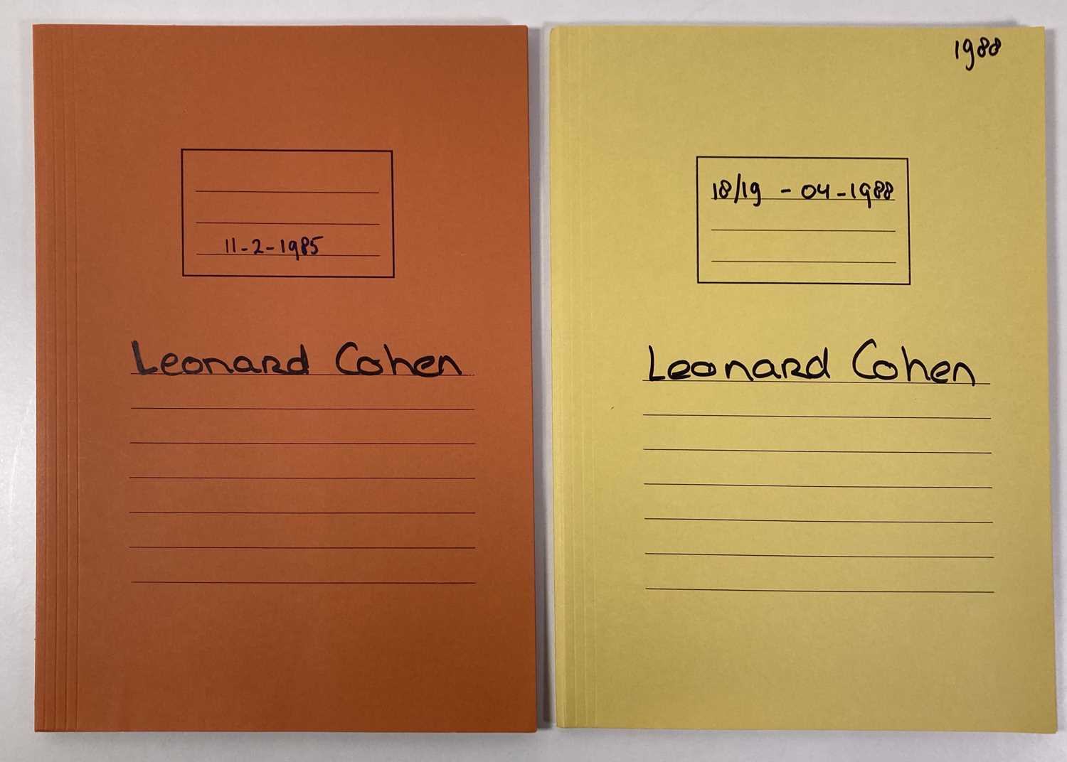 Lot 551 - CONTRACTS AND CONCERT BOOKING ARCHIVE - LEONARD COHEN, 1985-1988.