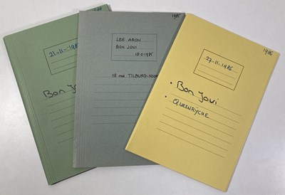 Lot 552 - CONTRACTS AND CONCERT BOOKING ARCHIVE - BON JOVI, 1985-1988.