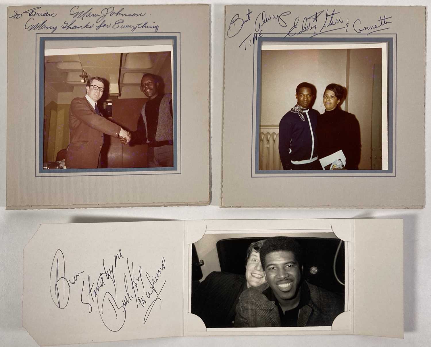 Lot 317 - PRIVATE PHOTOS - SIGNED BY ARTISTS INC EDWIN STARR / BEN E KING.