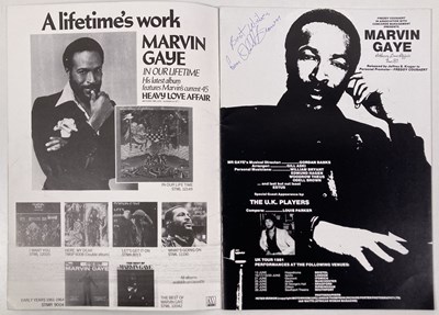 Lot 319 - MARVIN GAYE - SIGNED CONCERT PROGRAMME.