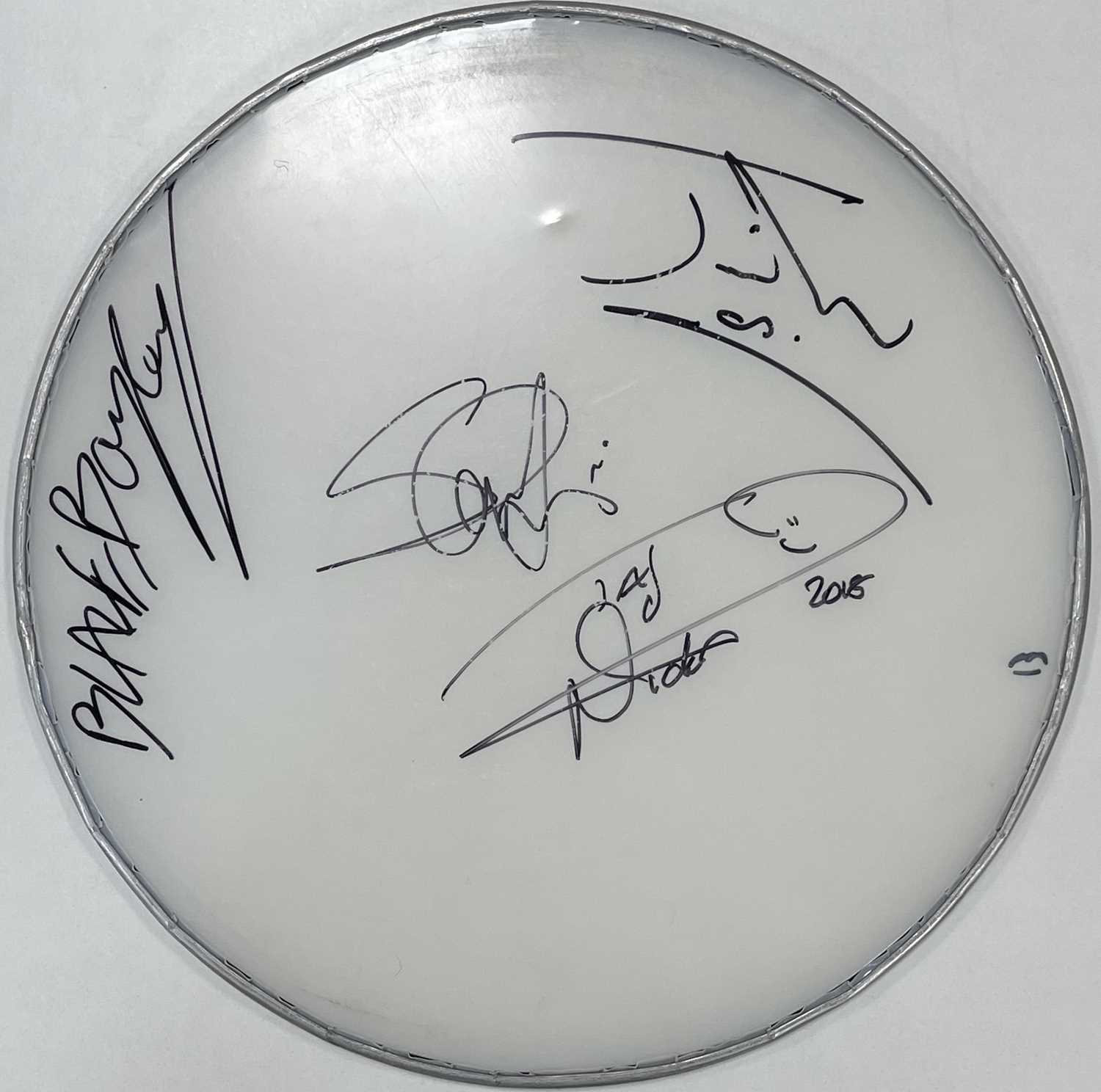 Lot 325 - IRON MAIDEN - SIGNED DRUM SKIN.