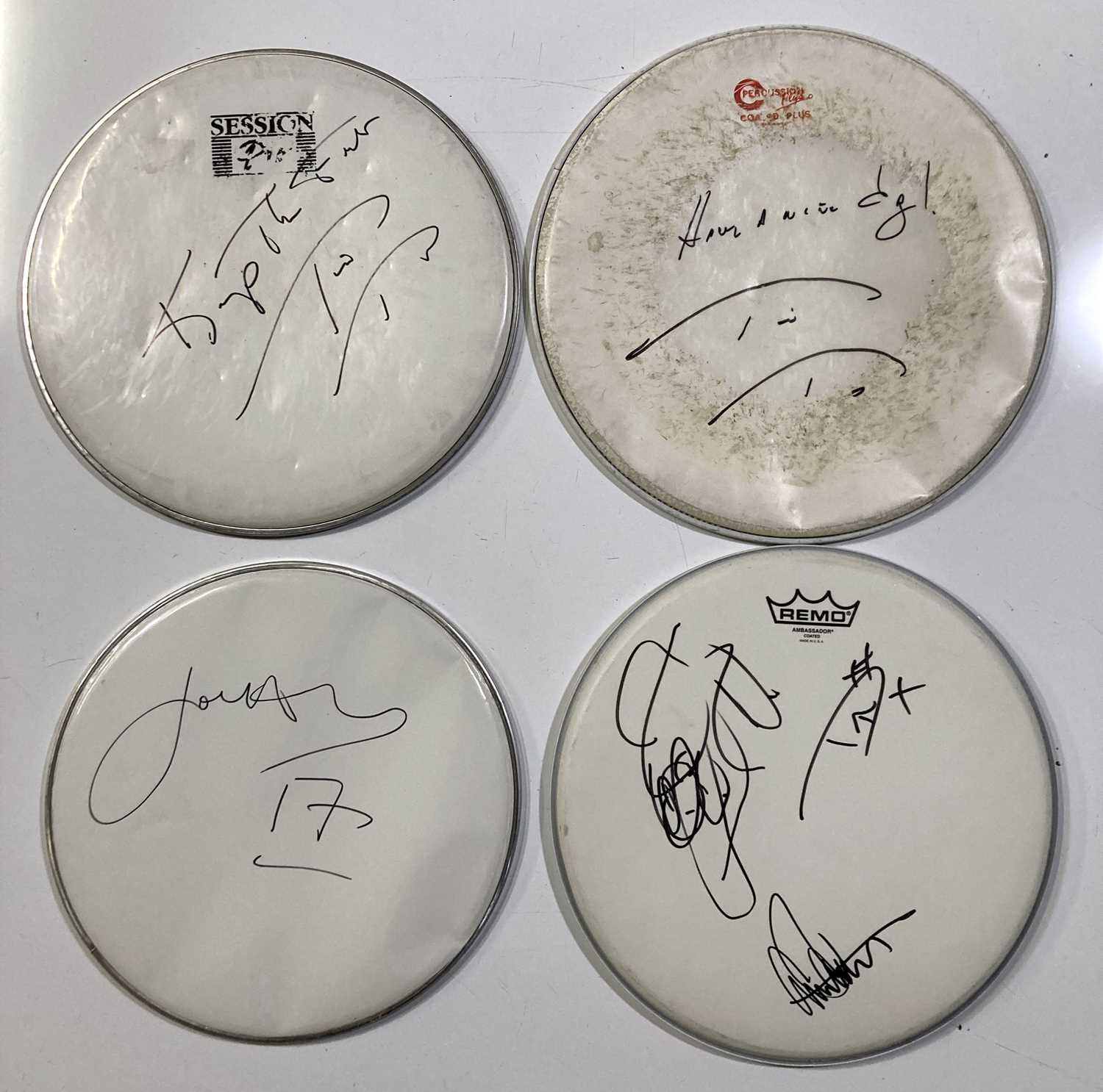 Lot 327 - SIGNED DRUM SKINS - TICO TORRES AND MORE.