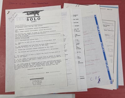 Lot 563 - CONTRACTS AND CONCERT BOOKING ARCHIVE - PIL, 1983-1987 INC ORIGINAL T-SHIRT