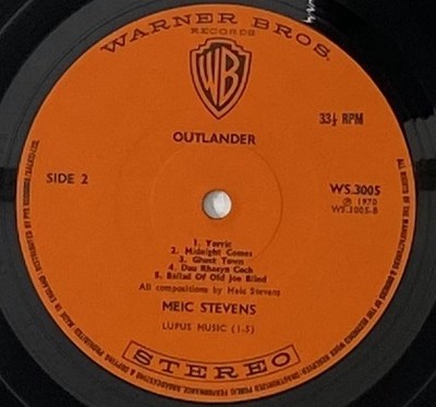 Lot 92 - MEIC STEVENS - OUTLANDER LP (ORIGINAL UK COPY - WARNER WS 3005)