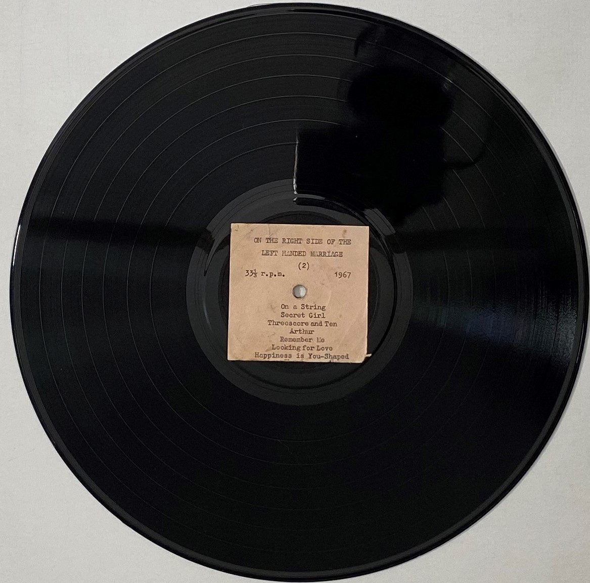 Lot 96 THE LEFTHANDED MARRIAGE ON THE RIGHT SIDE