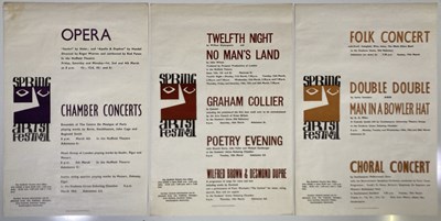 Lot 251 - SPRING ARTS FESTIVAL 1968  - SET OF FIVE POSTERS INC MICHAEL GARRICK / RENDELL / CARR BILLING.