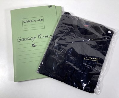 Lot 566 - CONTRACTS AND CONCERT BOOKING ARCHIVE - GEORGE MICHAEL, 1988 INC VINTAGE T-SHIRT.