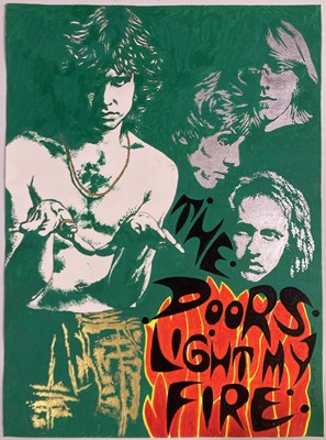 Lot 266 - THE DOORS - HAND PAINTED POSTER ART.