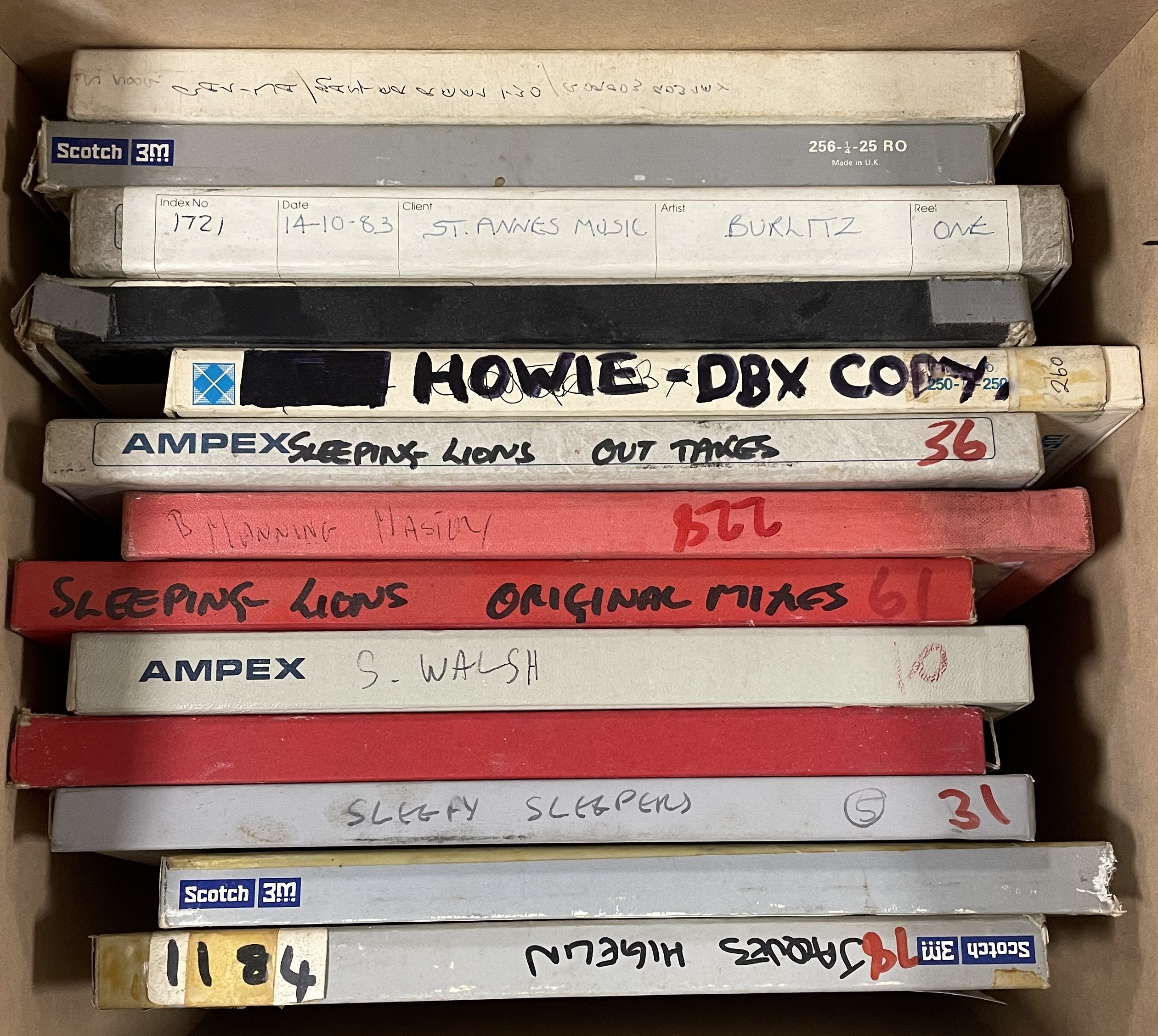 Lot 470 MASTER TAPE ARCHIVE STRAWBERRY STUDIOS