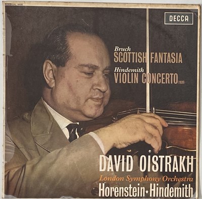 Lot 1086 - DAVID OISTRAKH/ HORENSTEIN - BRUCH: SCOTTISH FANTASIA/ HINDEMITH: VIOLIN CONCERTO LP (UK STEREO - DECCA ED1 - SXL 6035)