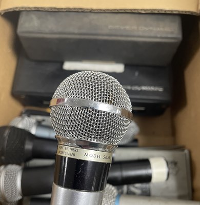 Lot 36 - STRAWBERRY STUDIOS - STRAWBERRY RENTALS COLLECTION  MICROPHONES AND HEADPHONES INC AKG / SHURE.