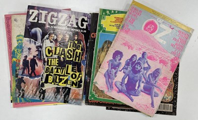 Lot 107 - MUSIC AND MUSIC RELATED MAGAZINES INC OZ MAGAZINE.